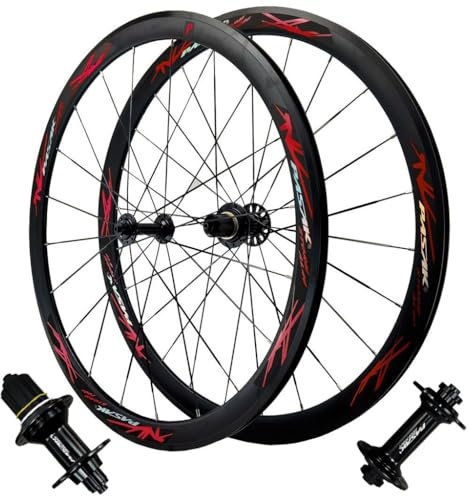 LPYDWZ MTB 700C Rennrad Laufradsatz, V-Bremse Aus Aluminiumlegierung 40MM Hybrid-/Fahrradrad, Schnellspanner 24 Stunden Speiche for 7/8/9/10/11 Geschwindigkeit