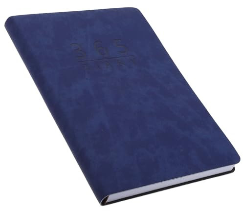 STOBOK Jahresplaner Notizbuch Weiches Cover Blau Tage Tagesplaner Kalender Notizblock Für Studenten Büro Alltag Organisator Terminkalender Journal