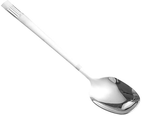 Husoiuy Paletta lunga da dessert, crema Scoop, cucchiaio da yogurt in acciaio inox, resistente al calore, per zuppa, yogurt, budino, cereali,