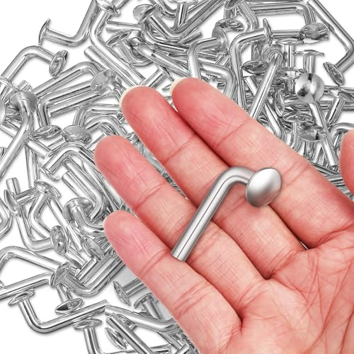 Homoyoyo 100 Piezas De Pasadores De Seguridad Para Estanterías De Palés: Pernos De Seguridad Para Letreros De Estanterías De Palés - Letrero De Bandeja De Servicio De Metal Pernos De