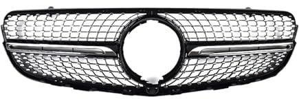 Kühlergrille Für X253 Für GLC 200 220 250 260 300 350 Diamant Für GT Stil 2015-2018 Auto Front Einlass Mesh Grille Racing Stoßstange Grill Sport Kühlergrill(Diamond Black)