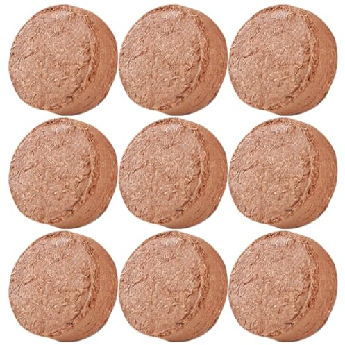 VINTORKY Blocs de Sol Nutritif en Fibre Végétale, 60 Pièces Petit Format, Terreau Absorbant Enrichi en Nutriments, Substrat pour Semis et Culture en Intérieur et Balcon