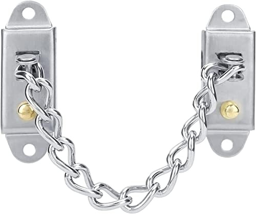 door chain， Door Chain Lock for Inside and Window Stainless Steel Silver
