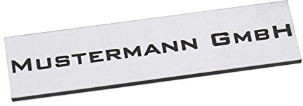 Kunststoff Klingelschild (incl individueller Lasergravur) (60 x 15 x 1,6 mm, Schild weiss, Schrift schwarz)
