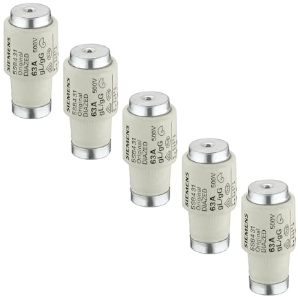 Siemens - X5 Stück DIAZED-Sicherungseinsatz 500V E33 50A