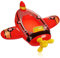 com-four® Figurine de Natation en Forme d'avion - Bateau Gonflable pour Enfants - Matelas pneumatique pour Le Plaisir de la baignade - Figurine de Bain pour la Plage et la Piscine (Avion Rouge)
