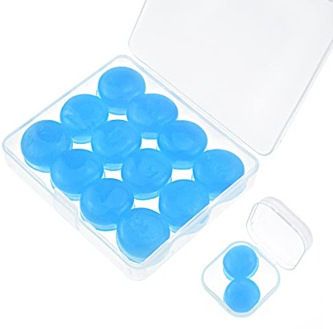 Fantasyon6 Pairs Silicone Ear Plugs, Reusable Noise Cancelling | Soft moldable wax earplugs for sleep swimming work study, waterproof sound blocking ear defenders