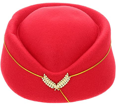 Zerodeko Flugbegleiterhut Kostümhut Für Bands Aus Hochwertigen Materialien Für Party Modenschau Teeparty Ostern Gottesdienst Und Andere Anlässe