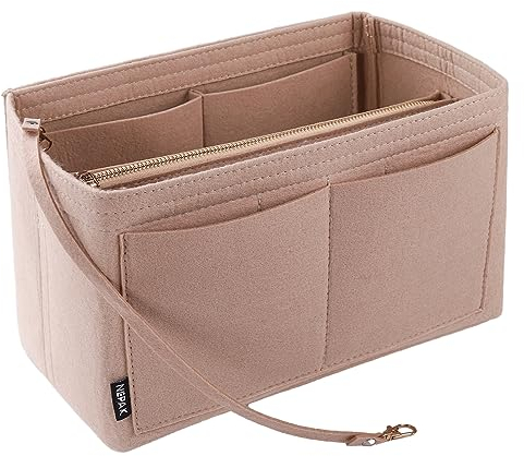 NEPAK Handtaschen Organizer, Taschenorganizer für Speedy 30, Handtasche Organisator für Frauen Tote Bag(Beige,L)