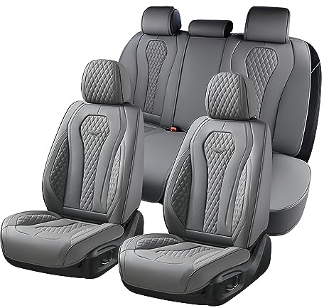 Coverado Autositzbezüge, Premium Leder Sitzbezug Auto | Wasserdichtes Autositzschoner vordersitze 2 Stück, Universelle Fit für die meisten Limousinen SUV Pick-up Truck B8839 Seat