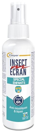 INSECT ECRAN - Spécial Enfants - Spray Anti-Moustiques – Efficacité 6h - Protection contre les piqûres de moustiques et de tiques – Répulsif peau – Dès 1 an - 100 ml