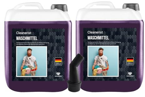 Cleanerist Lessive liquide de qualité supérieure Édition spéciale Black Diamond | 2 x 5 litres de lessive | Jusqu'à 220 lavages I pour linge noir et foncé + bec verseur