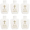 DOITOOL Holy Water Bottles 6Pcs Holy Water Container Holy Water Plastic Bottle Empty Container with Gold Cross for Easter Catholic Christian Baptism Party Prop - 60ml