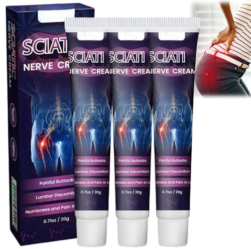 3pcs Sci/ATIC Nerve Pain Relief Cream,Sci/atica Pain Relief Cream,Sci/atica Pain Relief Products,Knee/Shoulder/Back Pain Cream,Nerve Relief Products,Pain Relief for Nerve Health