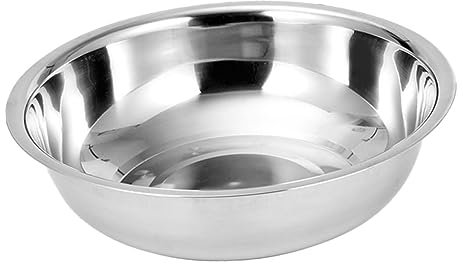 Alipis Tazón Para Mezclar De Acero Inoxidable Boca Ancha Pulida Para Ensaladas Sopa y Cereales Mezcla Fácil Almacena y Cocina