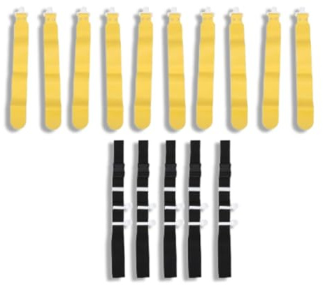 Jwthee Flag -Fußballgürtel, 5 Spieler verstellbare Flaggenfußball -Set mit Buckle Easy Tear Away Belt für Sport Team Training Wettbewerb Jugend Erwachsener (Gelb)