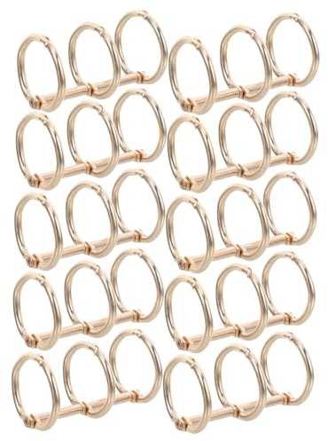 Operitacx 20pcs Metal Openable Binder Rings for Notebooks and Scrapbooks Inner Diameter Iron Loose Leaf Binder Clips for DIY Flashcards and Document Binding