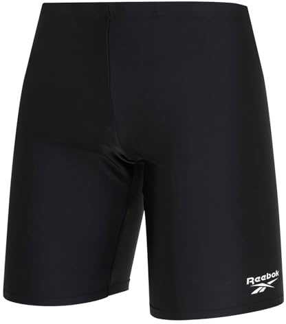 Reebok Ensley Men's Swim Shorts | Tech Knit Performance Mens Swimming Shorts, with Elasticated Waist and Inner Lining | Athletic Style | Long Length Swimming Trunks for Training and Comfort