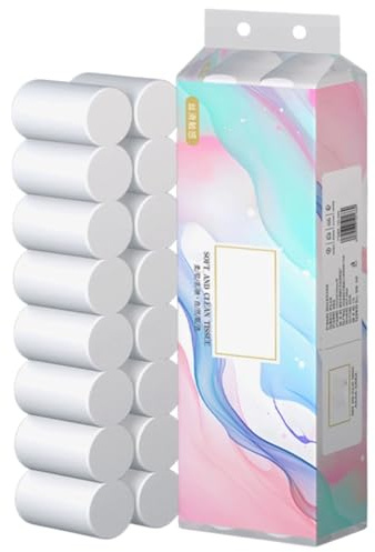 16 Rollen Toilettenpapier 4-lagiges Toilettenpapier Küchenpapier, Superweiches Klopapier Mit Glücks-Prägung, WC Papier, 100% Zellstoff, Ideal Für Boot, Camping, Wohnmobil, Outdoor, Reisen | 100% Zellstoff