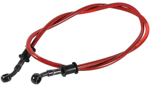 Keenso 50 cm bis 200 cm Motorrad Geflochtenen Stahl Bremse Kupplung Ölschläuche Linie Rohr(500mm-Rot)