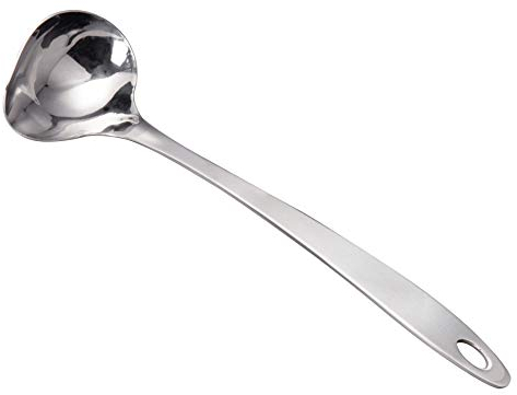 IMEEA Saucenlöffel Schöpflöffel Poliert Soßenlöffel Spiegelglänzend Soßenkelle spülmaschinengeeignet 29,5 cm(Silber)