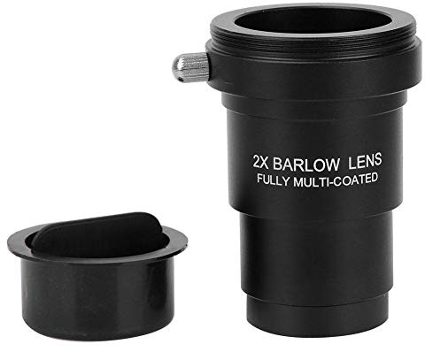 2X Lentilles de Barlow Fil Métallique Entièrement Enduit Interface de Filetage M42x0.75 pour Oculaires de Télescope Astronomique de 1,25 