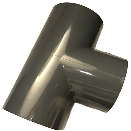 PVC-U T-Stück 50mm 90 Grad mit Klebemuffen PN 10 nach DIN 8063 Formteil Fitting zum kleben
