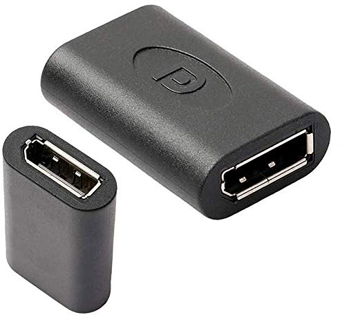 VMOJO Connettore adattatore DisplayPort nero | DP doppio accoppiamento | Changer di genere (presa su femmina)
