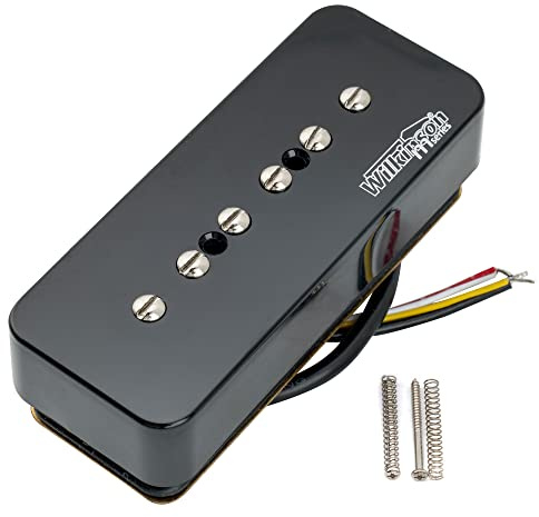 Wilkinson M-Serie Keramik P90 Soapbar Tonabnehmer Steg Pickup Schwarz | für SG/LP E-Gitarre