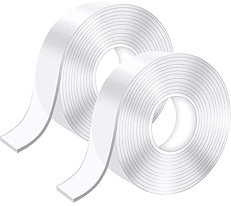 6M Cinta Adhesiva de Doble Cara Extra Fuerte, Transparente Lavable Fina Cinta de Doble Cara, Multifuncional Traceless Antideslizante Cinta Adhesiva Doble Cara para Alfombras, Hogar u Oficina