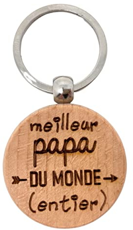 Ernestine - Porte-clés Papa je t'aime - cadeau fête des pères et fête des grands pères - cadeau papa accessoire homme - porte clefs personnalisable famille - cadeau homme anniversaire Noël naissance
