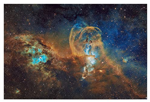 artboxONE Poster 120x80 cm Galaxy Liberty hochwertiger Design Kunstdruck - Bild universum astronomie deepsky