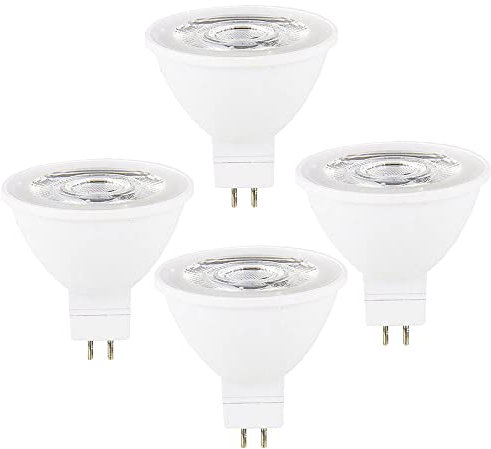 4 Pezzi GU5.3 MR16 Lampadina Led 6W AC 230V Bianco Caldo 3000K 60W GU5.3 Equivalente a Lampada Alogena,Senza Sfarfallio, 600LM Non Dimmerabile Angolo di Flusso Luminoso 120°