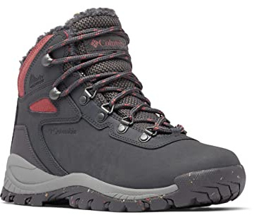 Columbia NEWTON RIDGE WATERPROOF OMNI-HEAT II Chaussures Montantes De Randonnée Et Trekking imperméables Femme, Gris (Dark Grey x Beetroot), 40 EU
