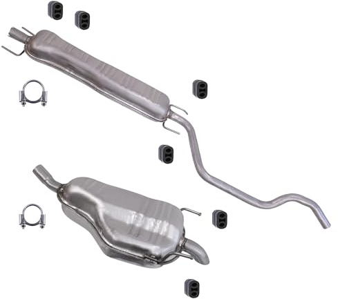 ATEC Germany Auspuff Schalldämpfer Set 1x Mittelschalldämpfer, 1x | Kompatibel mit: OPEL ZAFIRA / ZAFIRA FAMILY B, ZAFIRA B Kasten/Großraumlimousine, VAUXHALL ZAFIRA Mk II