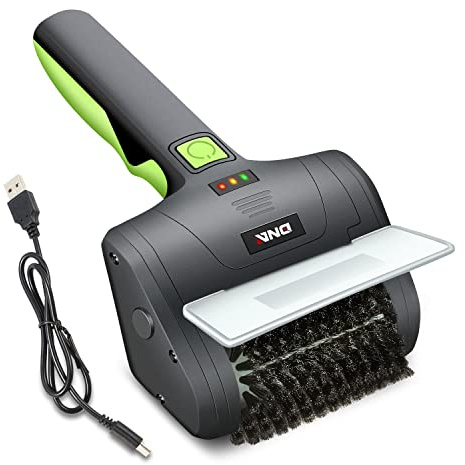 DNA MOTORING TOOLS-00219 Cordless Electric Grill Cleaning Scrub Brush Rechargeable with Type-C Charge Cord,Green/Black
