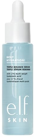 e.l.f. SKIN Holy Hydration! Triple Bounce Serum, 1.7% Hyaluronic Acid Serum For Plump, Bouncy Skin, Great For Hydrating Dry Skin
