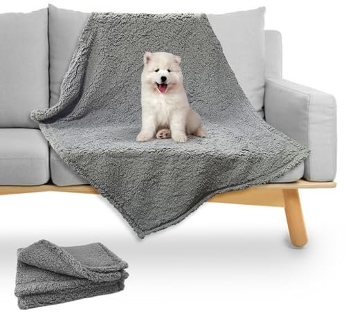 Yanmucy Hundedecke Flauschig Waschbar Fleecedecke Katzendecke für Innen Katzen Weiche Welpendecken Hunde Decke Groß hundedecke für unterwegs Mittlere Große Hunde Sofa Bett Schutz