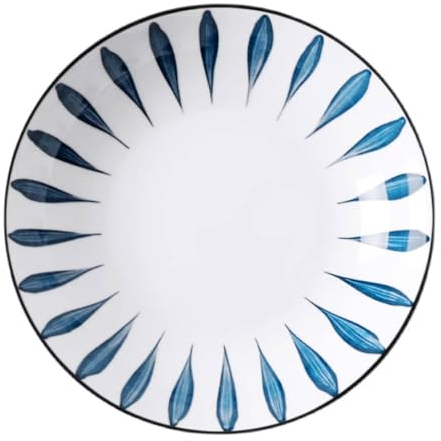 Piatto da Festa Piatti in stile cinese da 10 pezzi, piatti in ceramica for la casa, piatti creativi con colori sottosmalto, piatti fondi profondi, piatti da dessert Piatto Pizza ( Color : 8inch )