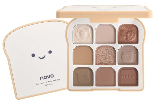 Paletas de Sombras de Ojos, 9 Colores Paleta Maquillaje Brillantes y Mate, Maquillaje Profesional, Paleta de Sombras Naturales y Duraderas para Looks Diarios o Maquillajes (03# Neutros Cálidos)
