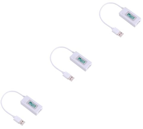 Gatuida 3pcs Usb Voltage Tester Lcd Display Battery Capacity Monitor Electric Tester for Phone Power Bank