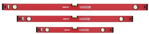 3-tlg SET Wasserwaagen 60 120 180 cm Richtwaage Messwaage Bauwaage Alu 1.2mm