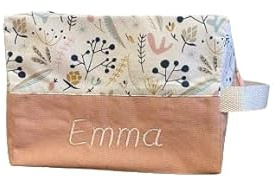 Trousse de toilette personnalisée fleurs