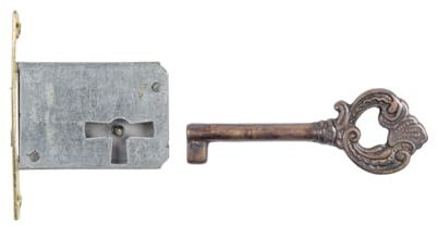 Holzando Möbelschloss Einsteckschloss mit Schlüssel 0012Q-3020 Rechts - Dornmaß 35mm- Halmlänge 42mm