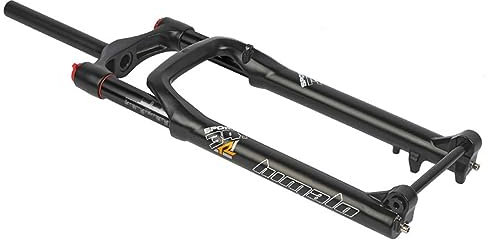 UIOPPOI Fatbike-Gabel, 26 Zoll, Mountainbike-Federgabel, 5,0-Zoll-Reifen, Federweg 100 mm, 1-1/8 Zoll, gerade MTB-Luftgabel, Steckachse 15 x 150 mm, manuelle Verriegelung