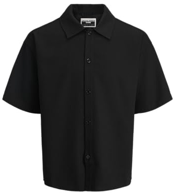 JACK & JONES Jcoretreat oversized skjorta Ss, svart, XL