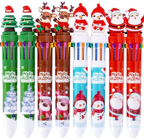 YouXiaor Weihnachten Kugelschreiber, 8 Stück Weihnachtsmann Kugelschreiber Weihnachts-Kugelschreiber Weihnachtskugelschreiber Gelschreiber Weihnachten Weihnachtsbaum Stift Geschenk Schule Schreibware