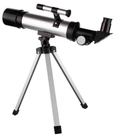 Jojomis 36050 Astronomie-Teleskop mit Stativ, 90-fache Vergrößerung, Refraktor-Teleskop für Anfänger, 360 mm Brennweite, 50 mm Öffnung, Tragbares Sternenbeobachtungsteleskop für Erwachsene & Studenten