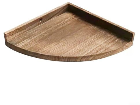 VRTYVEYBB Eckregal Hängendes Wandregal Holz 1 Stück Set Große Vintage Schweberegale Rustikale Eckregale für Wand Bücherregal mit rundem und schwebendem Regal für Küche Schlafzimmer Wohnzimmer