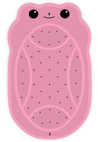 Bathtub Mat Non Slip, Shower Mat for Kids with Natural Rubber no Plastic Smells, Baby Bath Mat for Tub Non Slip with Strong Suction Cups, 30x18, PVC-Free, Safe Comfortable Fun for Kids, Pink